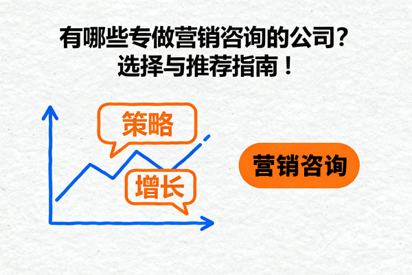 有哪些專做營(yíng)銷(xiāo)咨詢的公司？選擇與推薦指南！